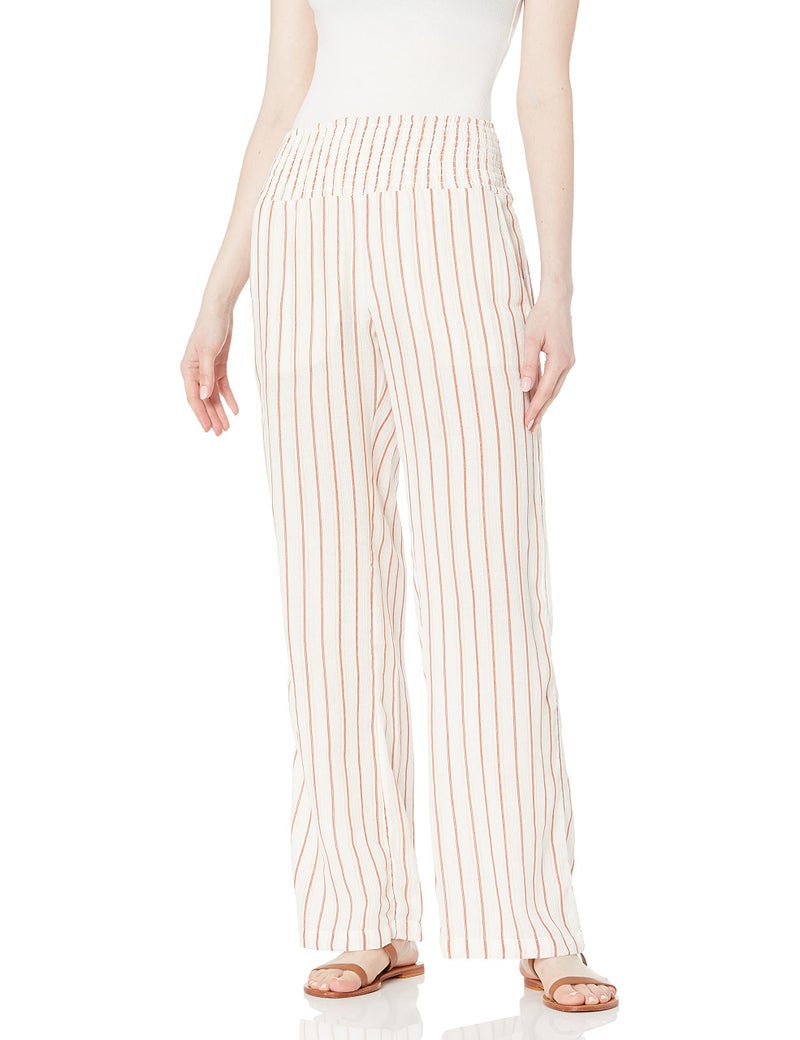 Billabong womens New Waves Stripe Casual Pants, Salt Crystal, Small US - Image 1
